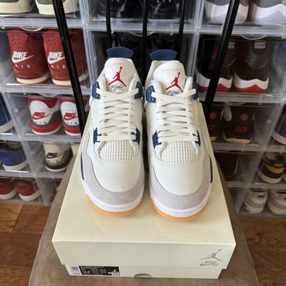 Size 11 - Nike SB x Air Jordan 4 Retro SP Midnight Navy SE SP LE DS BRAND NEW - Picture 3 of 5